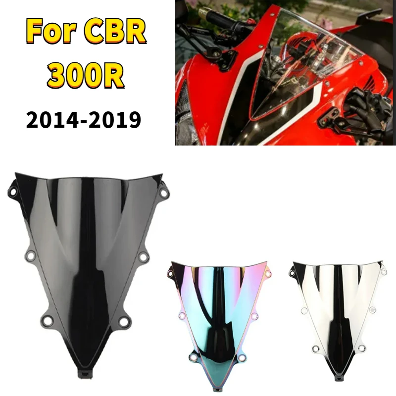 

Double bubble windshield protector 2014 2015 2016 2017 2018 2019 suitable for Honda motorcycle CBR300R CBR300R