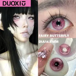 DUOXIU 1 Pair 1 Year Korean Cosplay Colored Contact Lenses Blue Colorful Contact Eyes Anime Green Lenses Halloween Pink Colorful