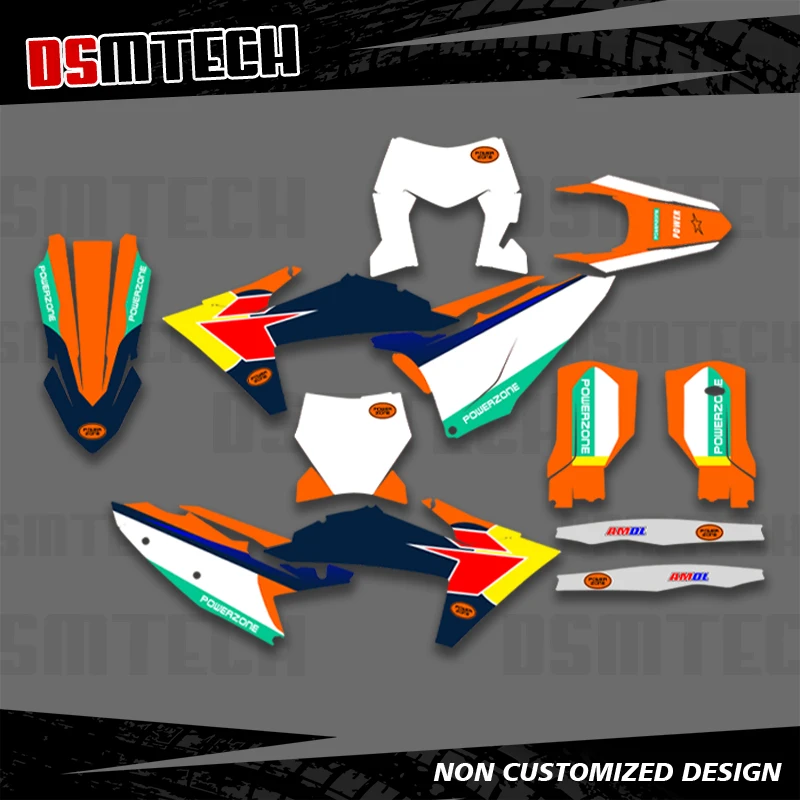 

DSMTECH For KTM SX SXF XC XCF 250 300 350 450 2023 2024 2025 EXC EXCF XCW 2024 2025 2026 Graphics Decals Sticker Background 003