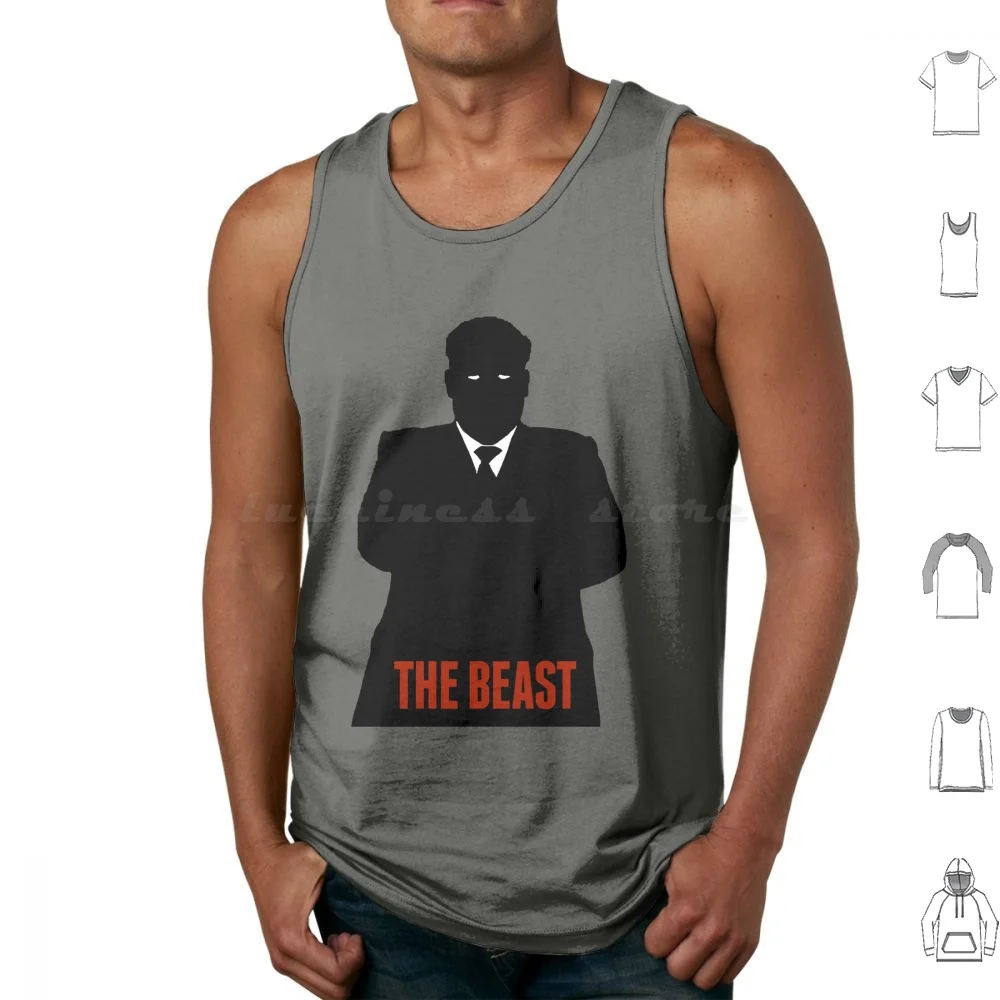 The Beast ( Blue ) Tank Tops Vest Sleeveless Beast Mark Labbett Giant Big Chase Chaser Tv Quiz Show Funny Smart Question