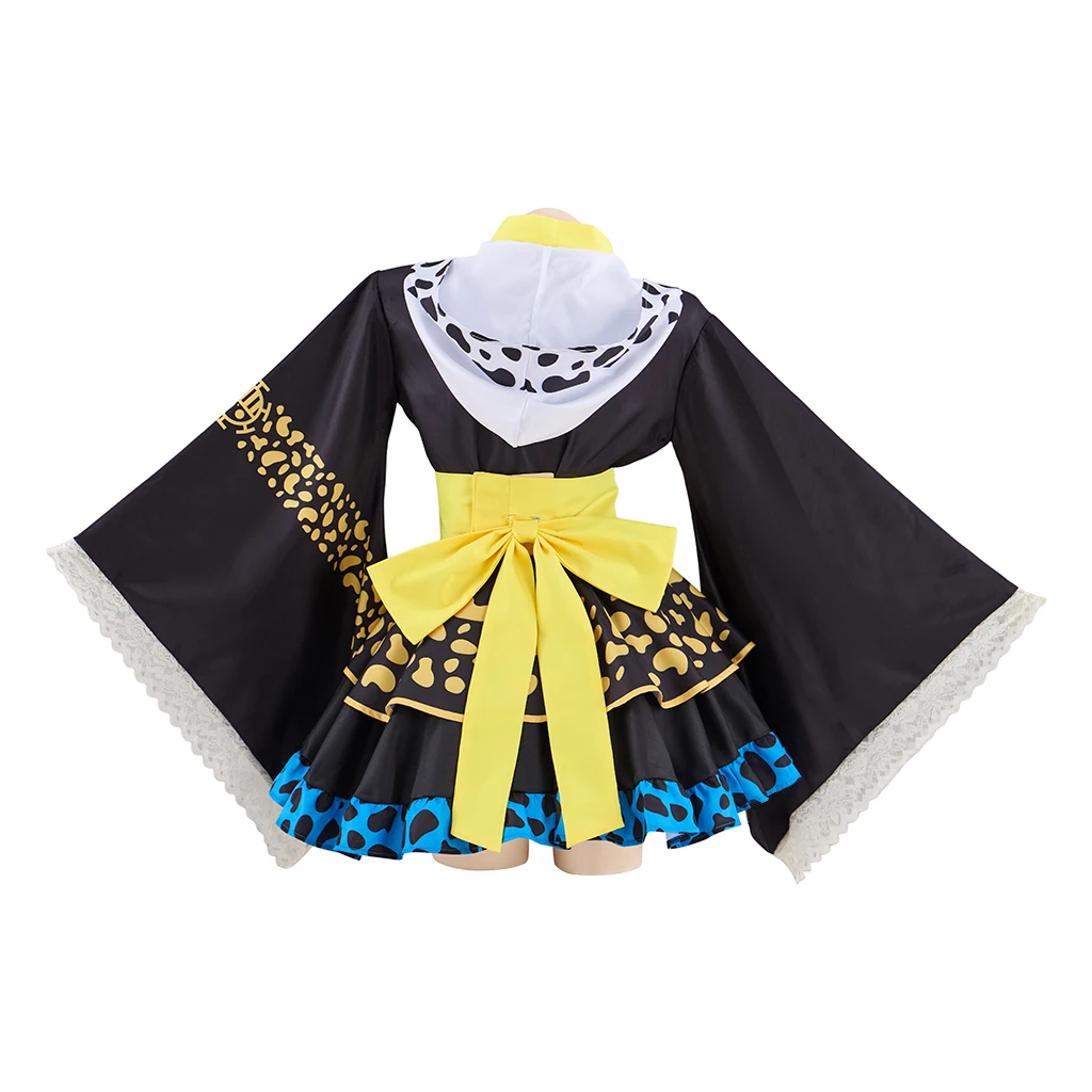 ترافالغار تأثيري القانون زي المرأة فانتازيا ثوب الكيمونو الياباني لوليتا فستان البدلة هالوين كرنفال كوميك كون تمويه الكابتن