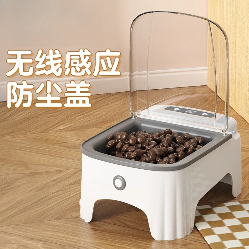 Pet cat bowl feeder automatic lid opening timer dog bowl basin pet food utensils food pet bowl