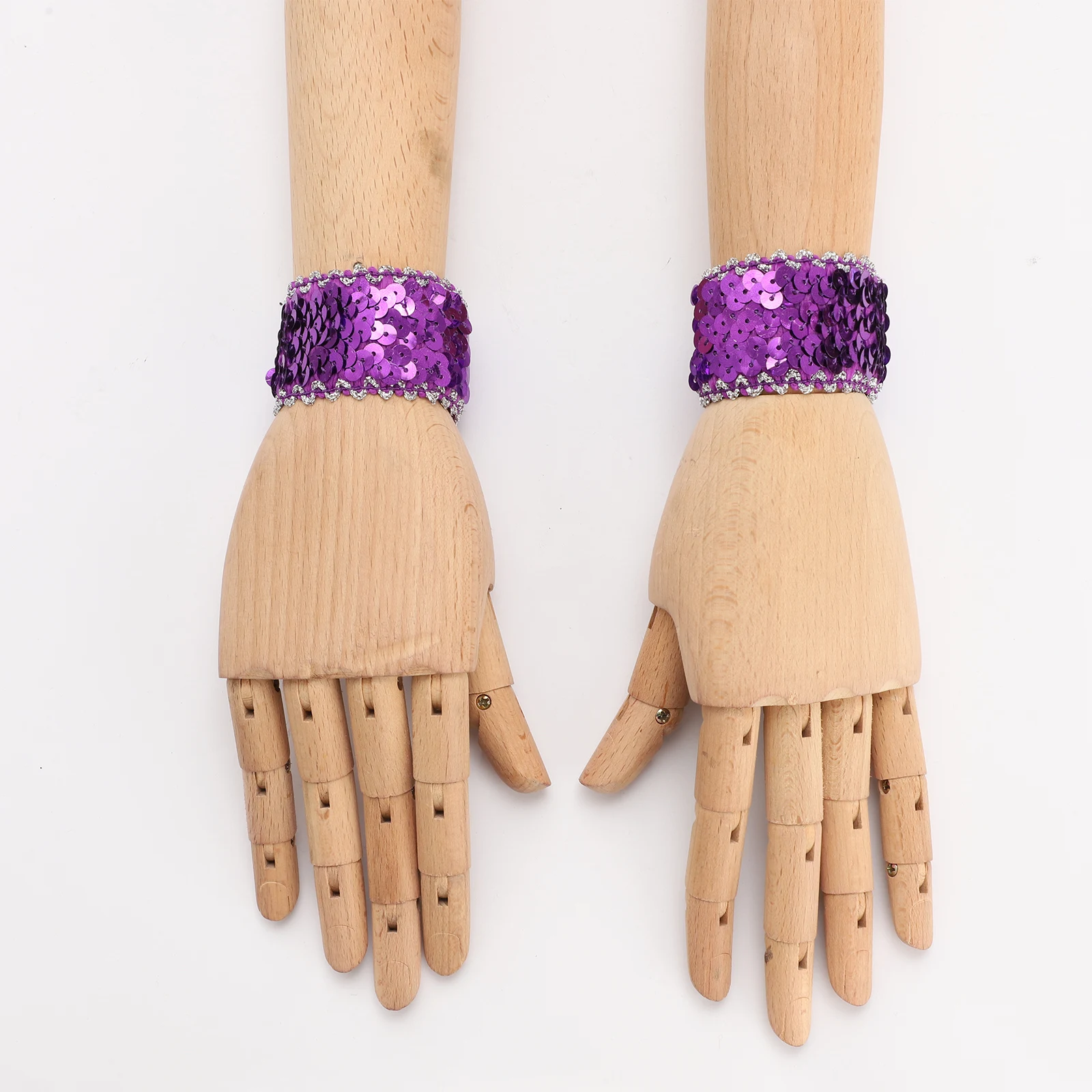 1 par de correas elásticas de lentejuelas para mujer, accesorios de disfraz brillantes, accesorios de suministro para fiesta temática, mascarada