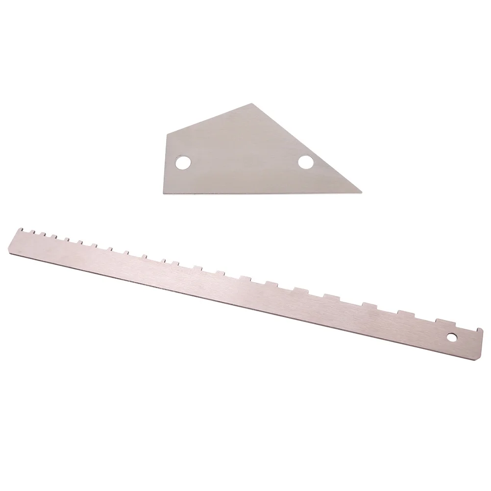 

2pcs Guitar Neck Straight Ruler 30Cm Silver For Fretboard Leveling Truss Rod Adjustment Luthier Tool Guitar Notched Straight
