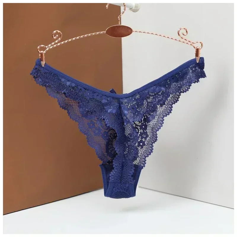 Sexy G-string Women Lace Jacquard Thong Panties Temptation T-back Cotton Base Underpants Wholesale Items for Resale in Bulk