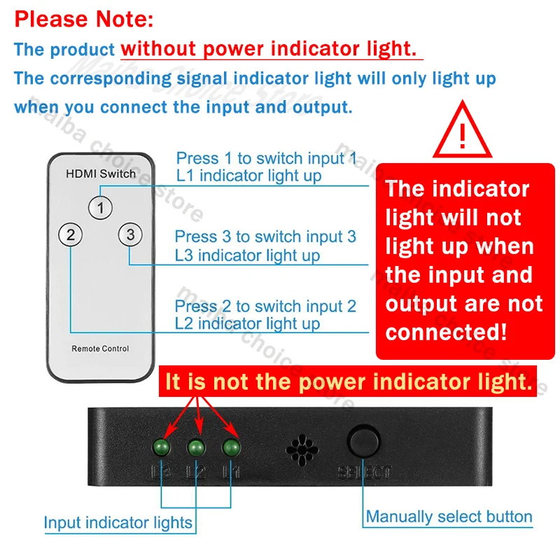 3-портовый переключатель HDMI 3 в 1 выход 1080P HDMI Video Switcher Selector Box 3x1 адаптер с дистанционным управлением для DVD TV NVR монитора ПК