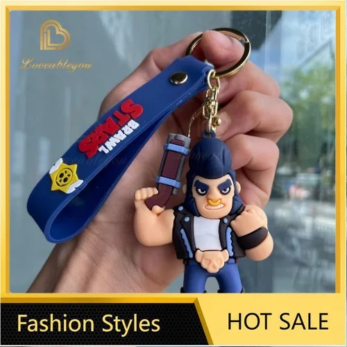 Fashion Anime Figures Key Chains Cartoon Leon Spikes Crow Gevulde Game Capuchon Knuffel Poppen Hero Shelly Keychains