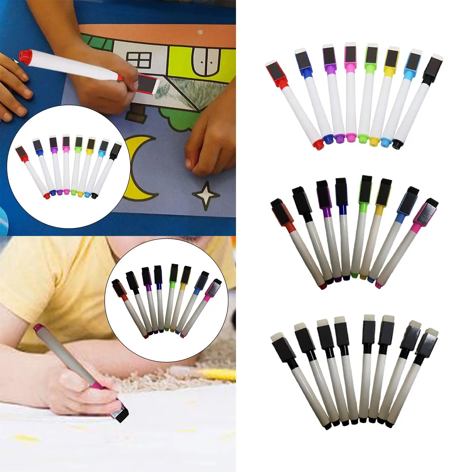 Rotuladores borrables para pizarra blanca, rotuladores borrables para Pizarra de fiesta, 8 unidades