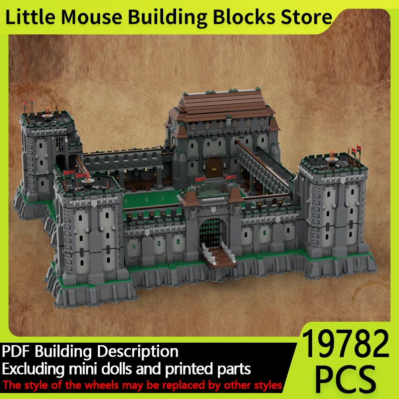 

Medieval Castle Model MOC Building Bricks Castle Towers And House Modular Technology Gifts Holiday Assemble Children Toys Suit