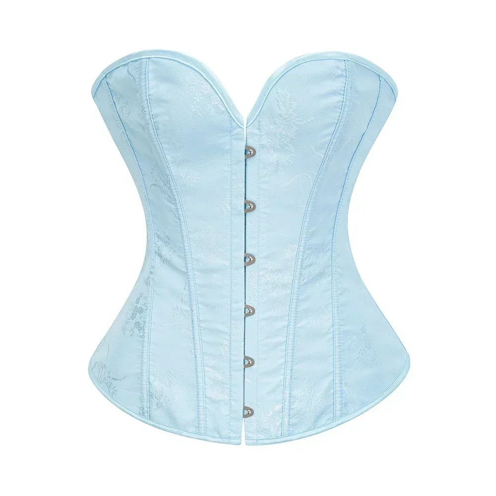 

Vintage Overbust Sexy Corset Top Gothic Brocade Lace Up Bustier for Woman Body Shaper Fashion Plastic Boned Korset