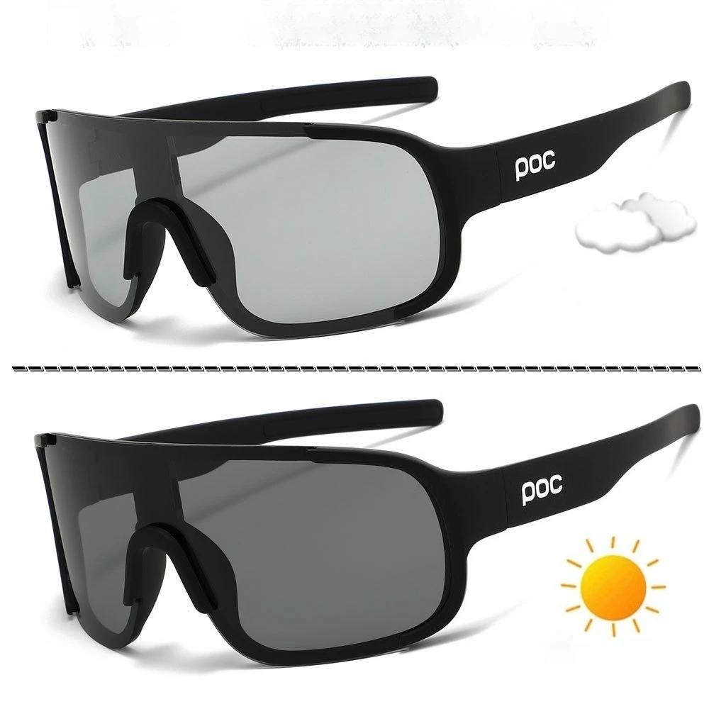 POC Tag- und Nacht-Fahrradbrille mit Farbwechsel. Winddichte Schutzbrille für Outdoor-Sportarten, Laufen und Marathon.