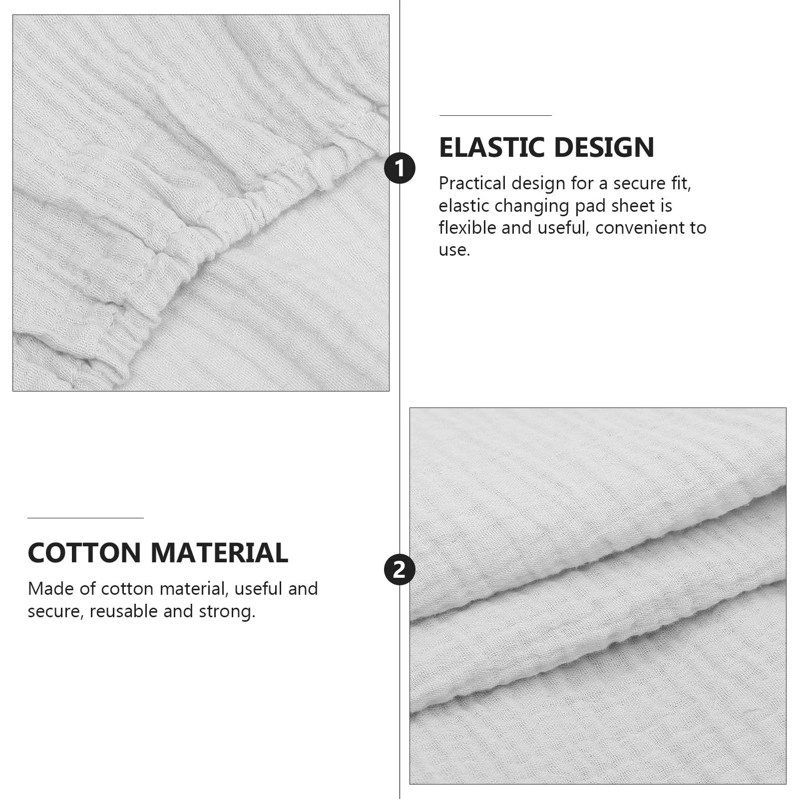 

2 Pcs Removable Changing Pad Cover Cotton Diaper Changing Pad Sheet Elastic Washable Baby Changing Covers
