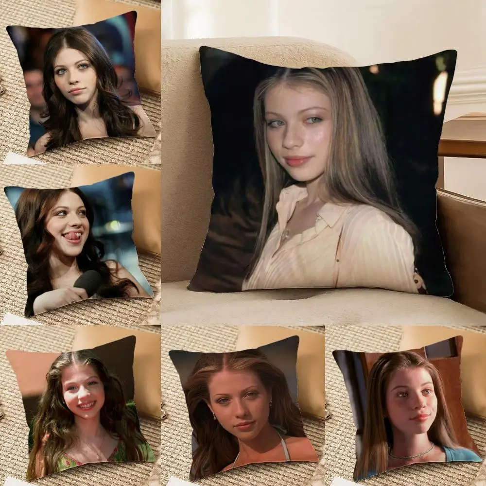 M-Michelle T-Trachtenberg Cushion Cover Soft Plush Double-Sided Printed Sofa Pillow Cushion Cover | Cozy All-Season Decor Gift