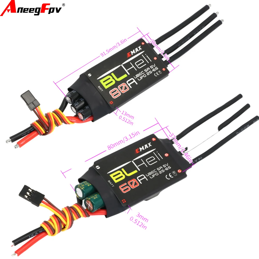 BLHeli ESC 12A -80A ตัวควบคุมความเร็วรอบแบบไร้แปรงถ่านสองทางสำหรับใบพัดใต้น้ำแบบนิวเมติกของยานพาหนะควบคุมระยะไกล