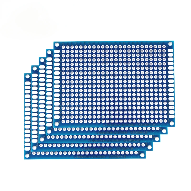 5/10PCS PCB Board Prototype Board Blue Double Side Circuit Boards 2x8cm 3x7cm 4x6cm 5x7cm 7x9cm DIY Electronic Kit Free Shipping