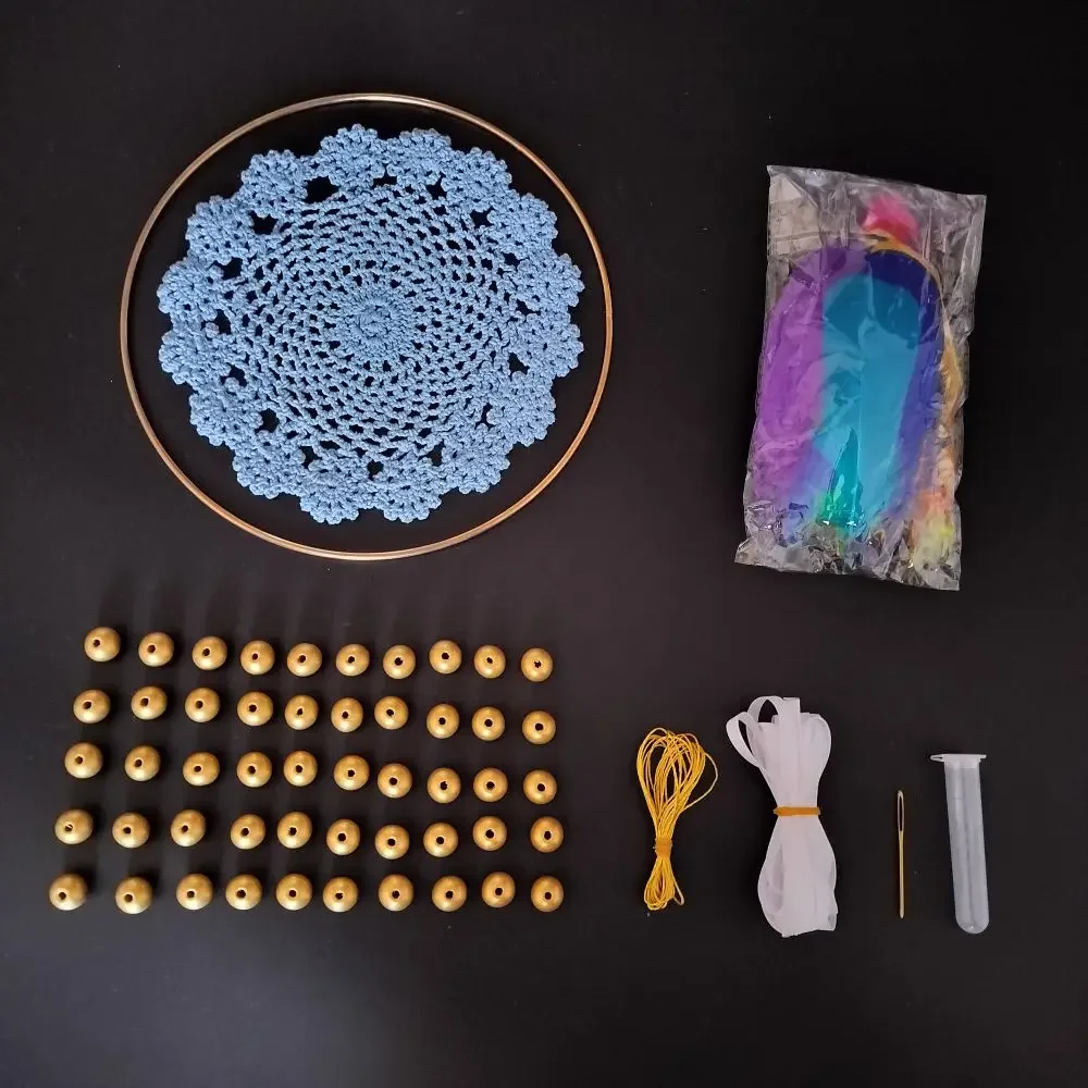 

Blue Cotton Web Make Your Own Dream Catcher Kit DIY Family Project Arts Crafts Dreamcatcher Making Materials For Tween Girl Kids