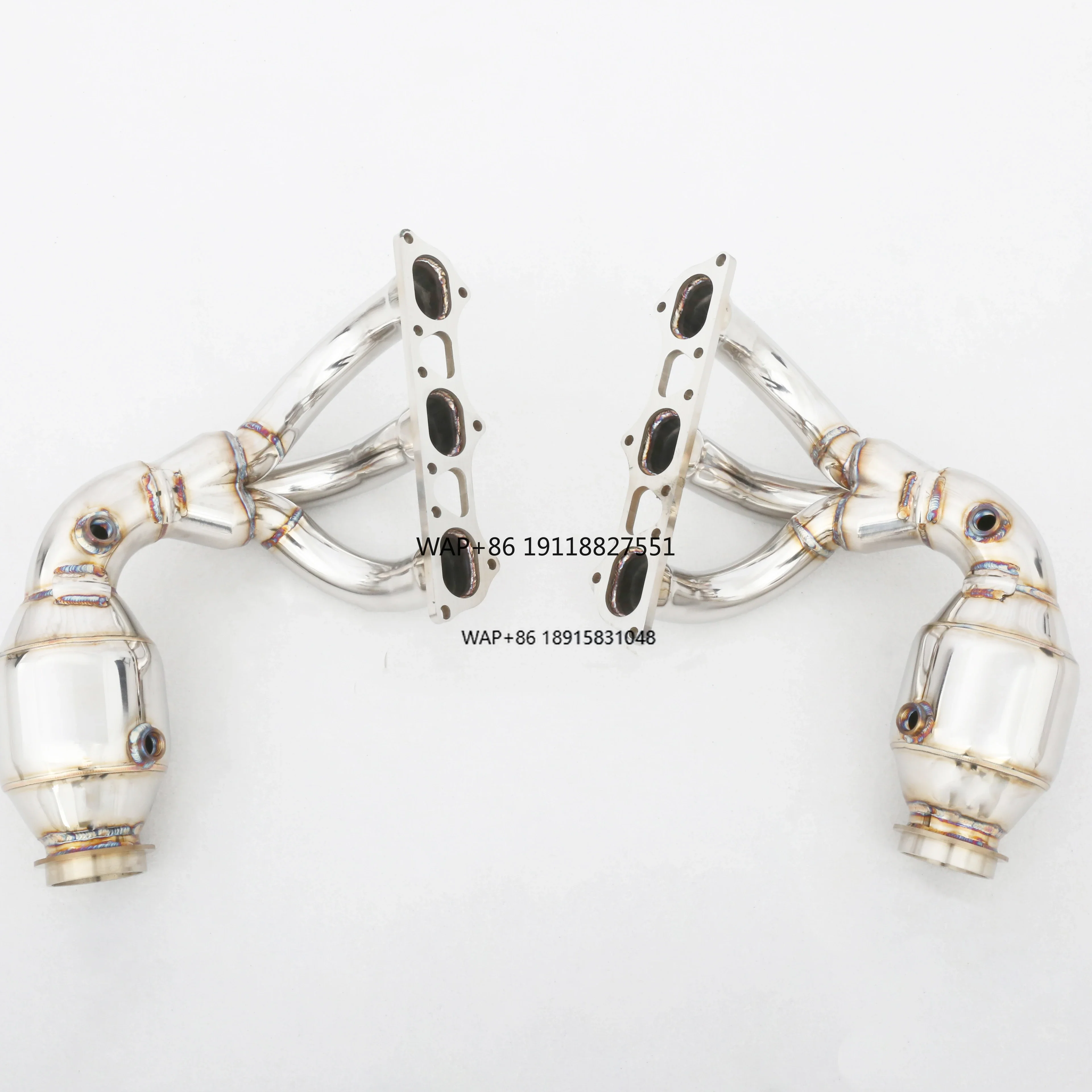 OEM Custom 304 Stainless Steel Race Catted Downpipe Perfect Fit 991.1 GT3 3.4/3.8 Exhaust Pipes Made Titanium