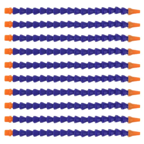 10pcs 1/4PT 플라스틱 원형 노즐 유연한 냉각수 파이프, CNC 기계/밀링/선반 용 물 오일 냉각수 파이프 호스
