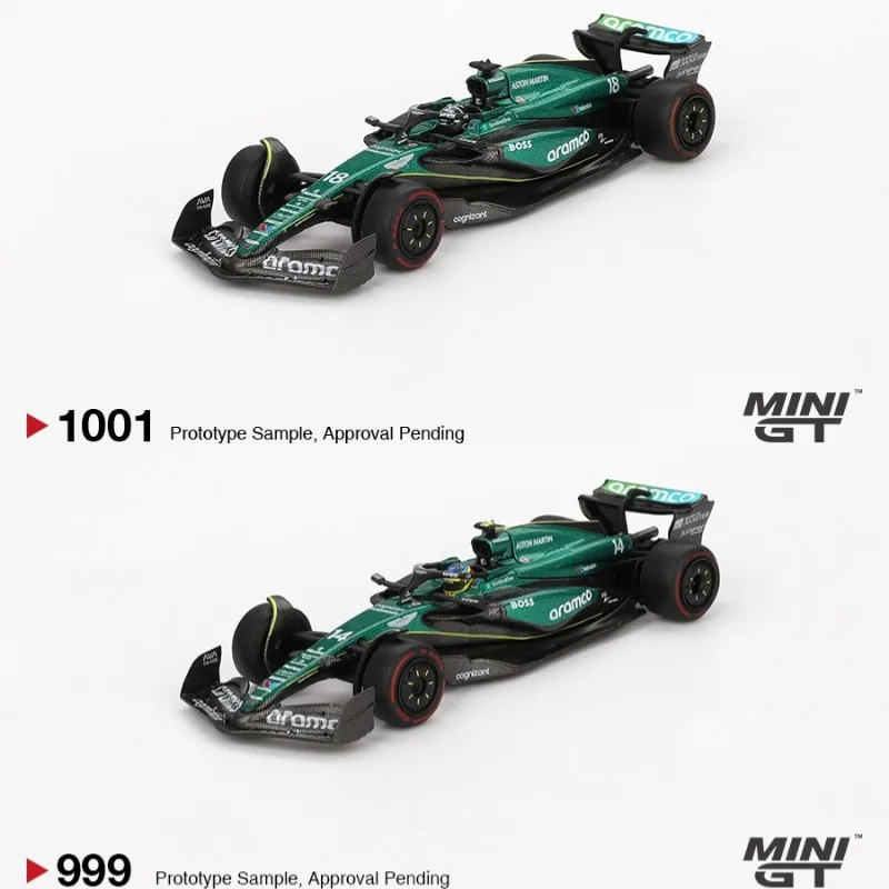 ミニgt-1-64-アストンマーチン-amr24-14-18-f1-ダイキャスト合金製カーモデル、男の子向けのお祭りギフト玩具、大人向けのコレクターズオーナメント。
