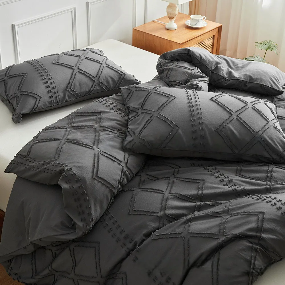 Craft Duvet Cover Twin King Soft Microfiber Bedding Set Bohemian Jacquard Comforter Cover with Pillowcase for Home Homestay
