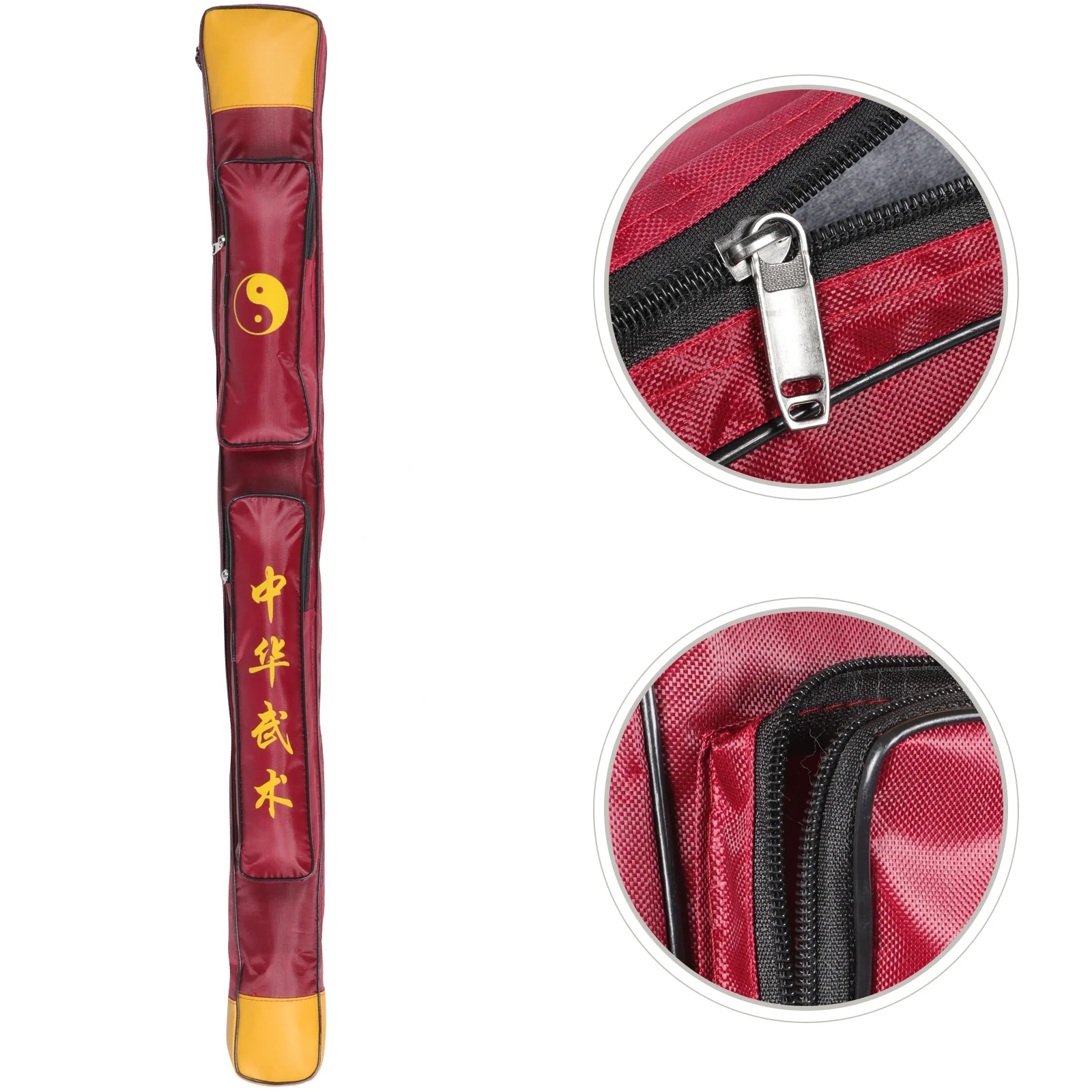 

Beef Tendon Cloth Sword Bag Canvas Storage for Swords Taichi Carrying Handbag Case Red