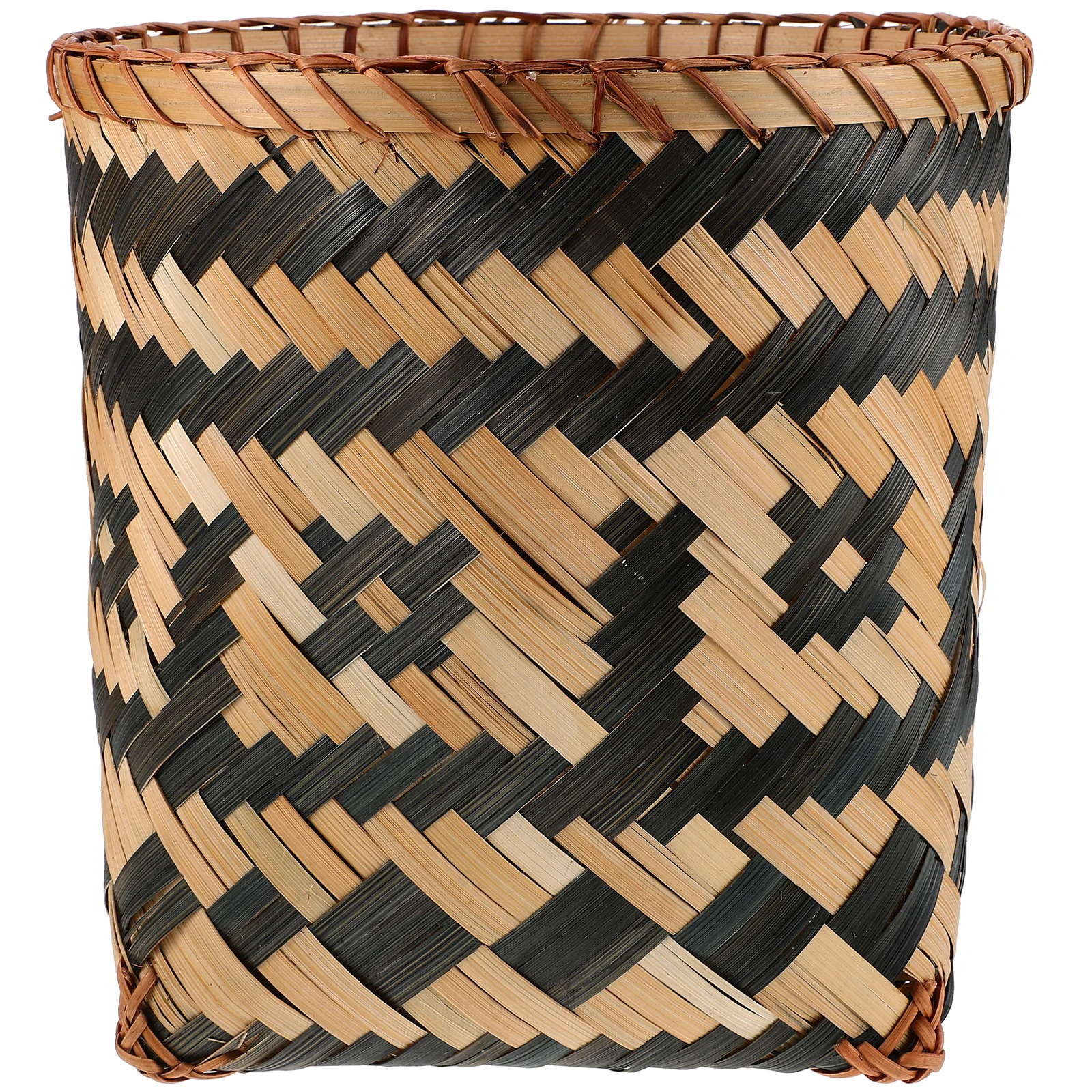 

Bamboo Trash Can H made Woven Basket Household Storage Retro Container Garbage ganizer Eco Friendly Material