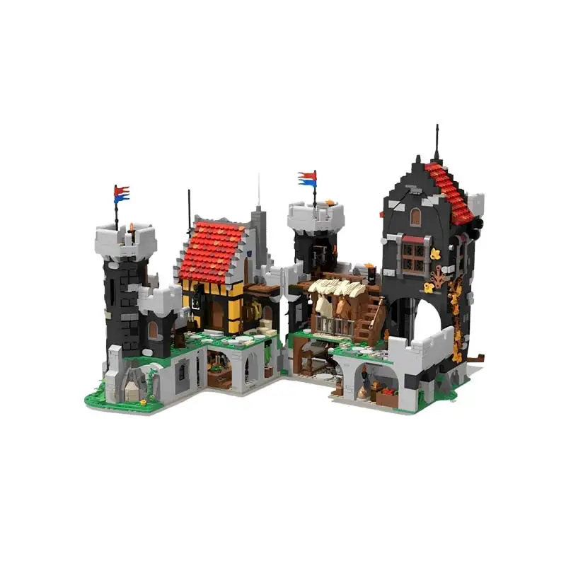 Famosa serie di film MOC Guerriero Castello Kit di costruzione modulare Blocchi di costruzione Cavaliere Fortezza Modello Giocattoli per bambini Mattoni Regalo