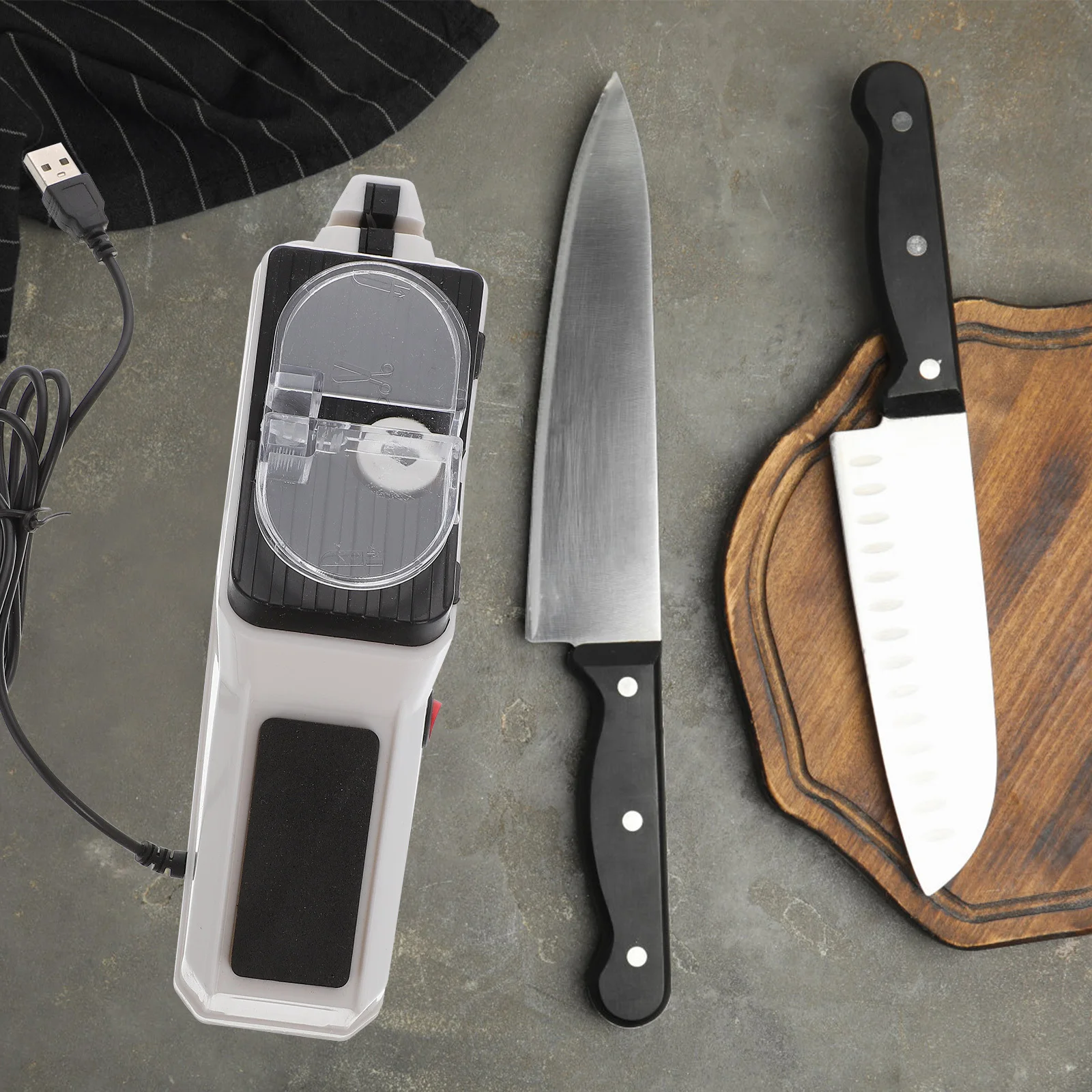 

Electric Sharpener High Performance Multi Function Household Kitchen Sharpening Tool Scissors Knives Cutter Sharpener