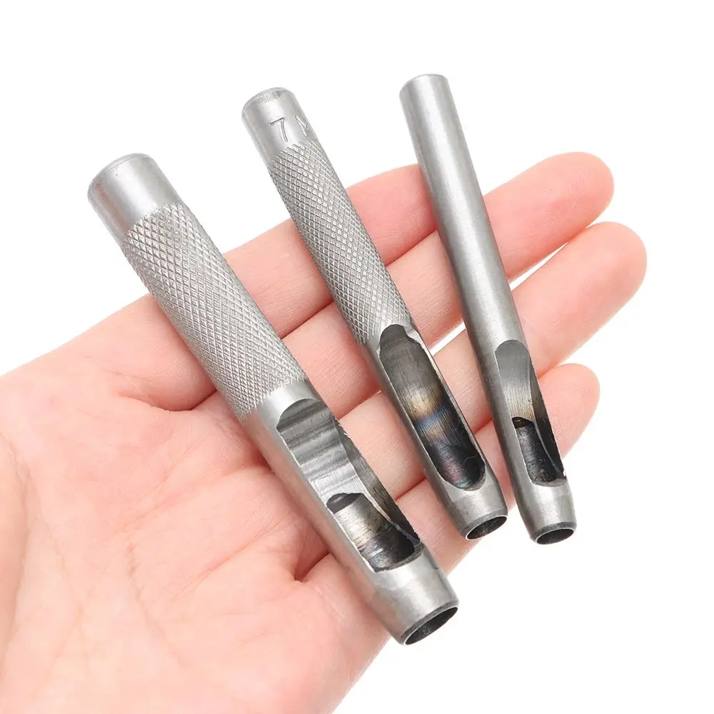 Round Leather Hollow Hole Carbon Steel Punch Tools Craft DIY for Cutting Belts Rubber Watch Strap Canvas Paper Plastic