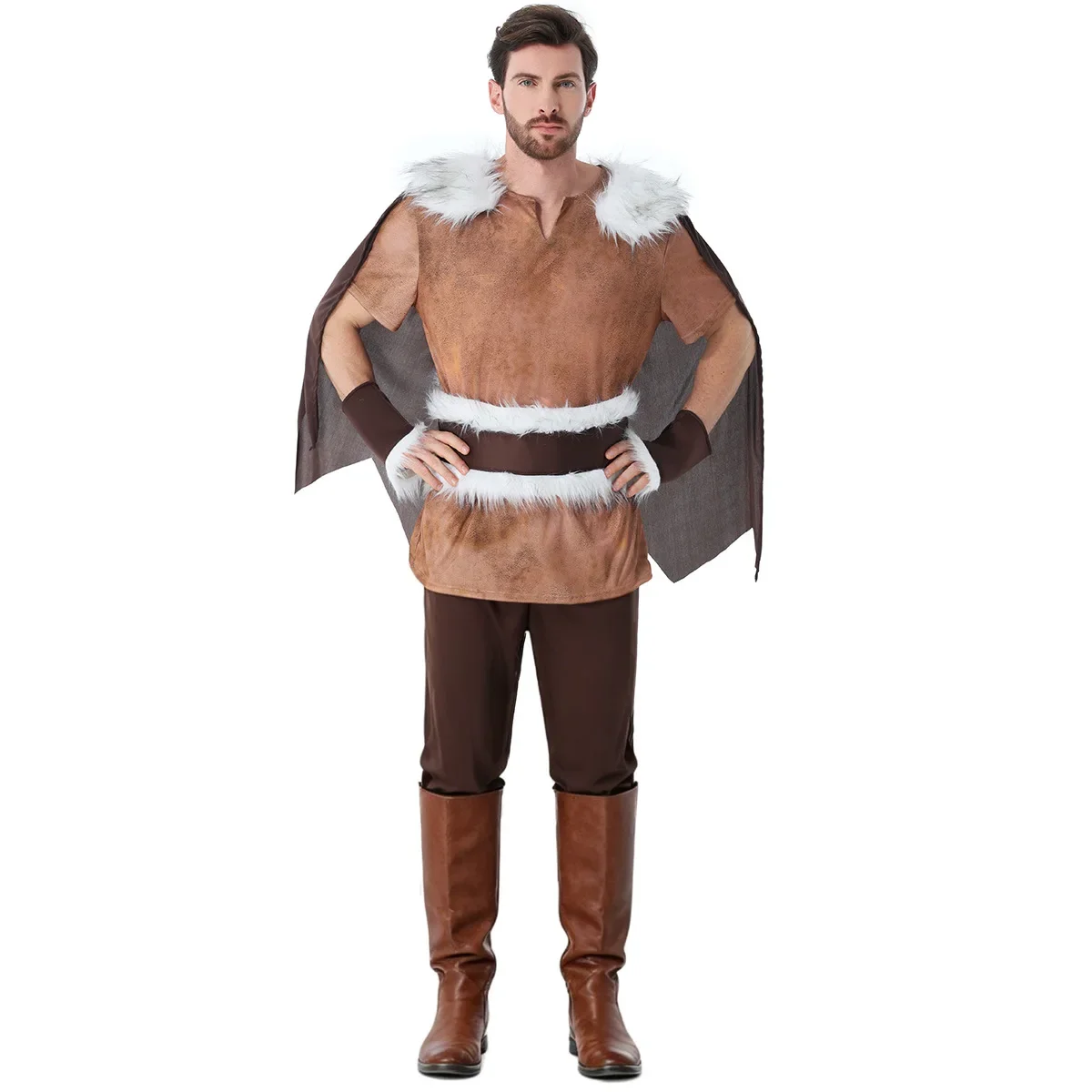 

Adult Viking Warrior Cosplay Halloween Outfits Mens Masquerade Party Costume Purim Carnival Dress Up Clothing