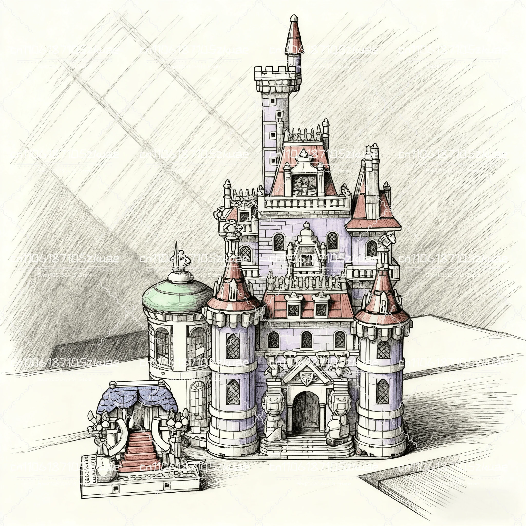 

2025 New princess castle model assembly technology building block series toys children adult Christmas gifts