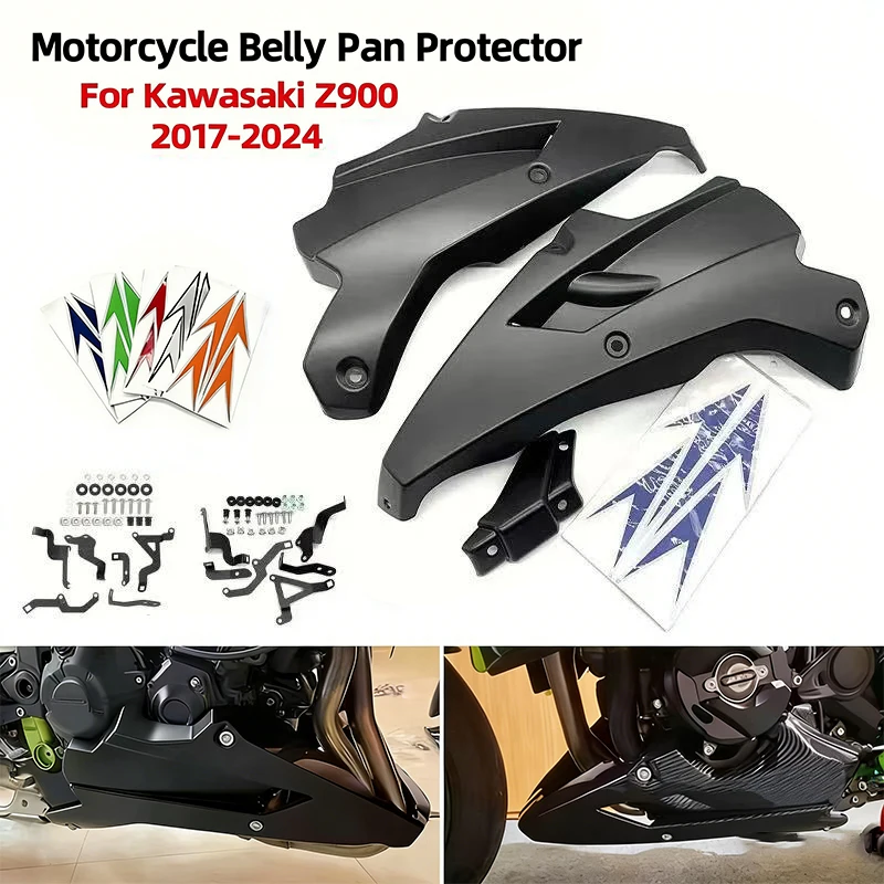 

For kawasaki Z900 Z 900 2020-2024 Motorcycle Engine Belly Pan Spoiler Fairing Carbon Fiber Body Frame Kit Lower Panel Accessorie