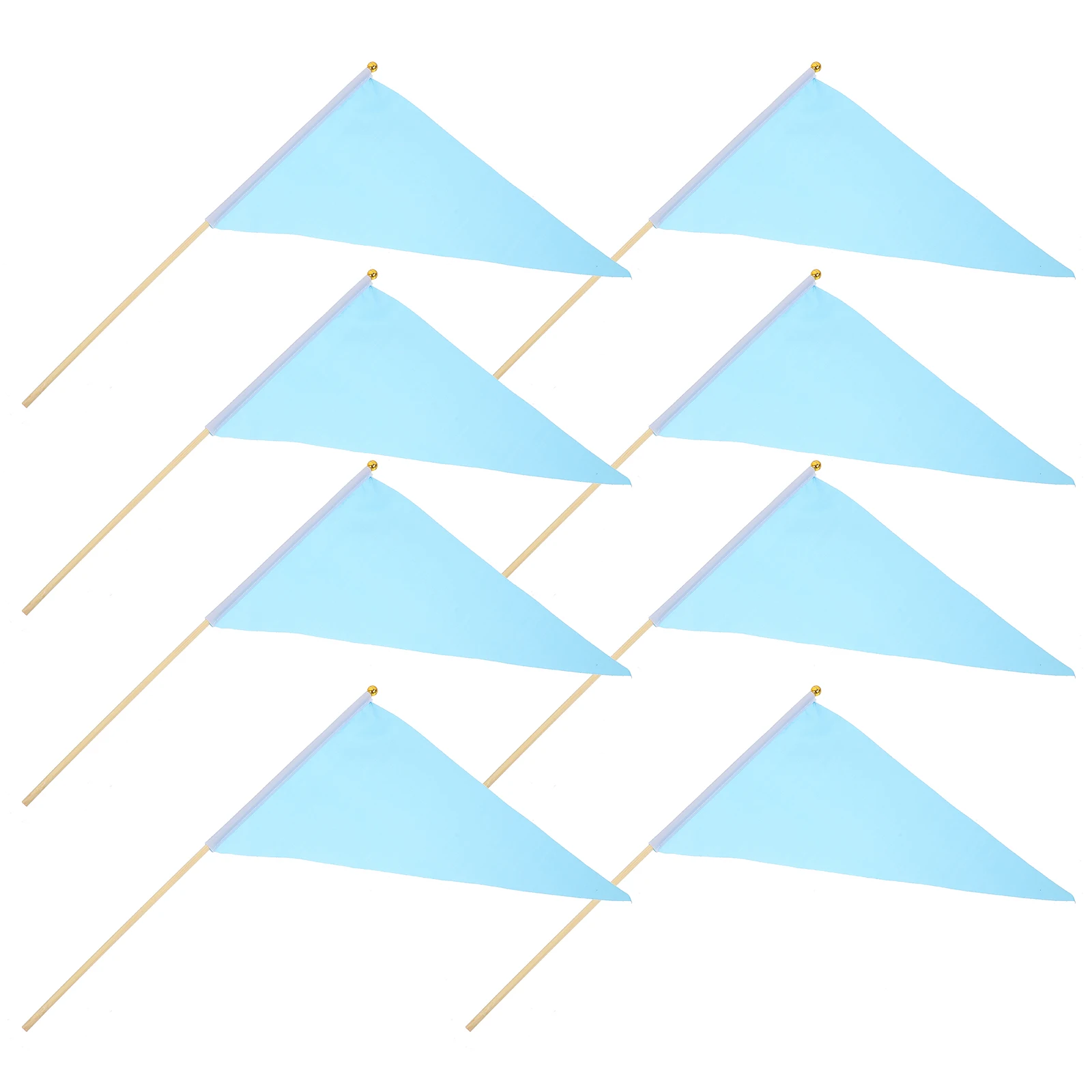 

8pcs 10 Red Triangle Marker Flags for Lawn Garden Sewer Industrial Yard Decor Bamboo Stakes Small Signs Markers Lawn