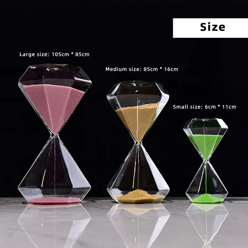 5/15/30 Minutes Glass Time Hourglass Timer Creative Home Desk Decoration Crafts Decoration Timer Clocks Valentine's Day Gift