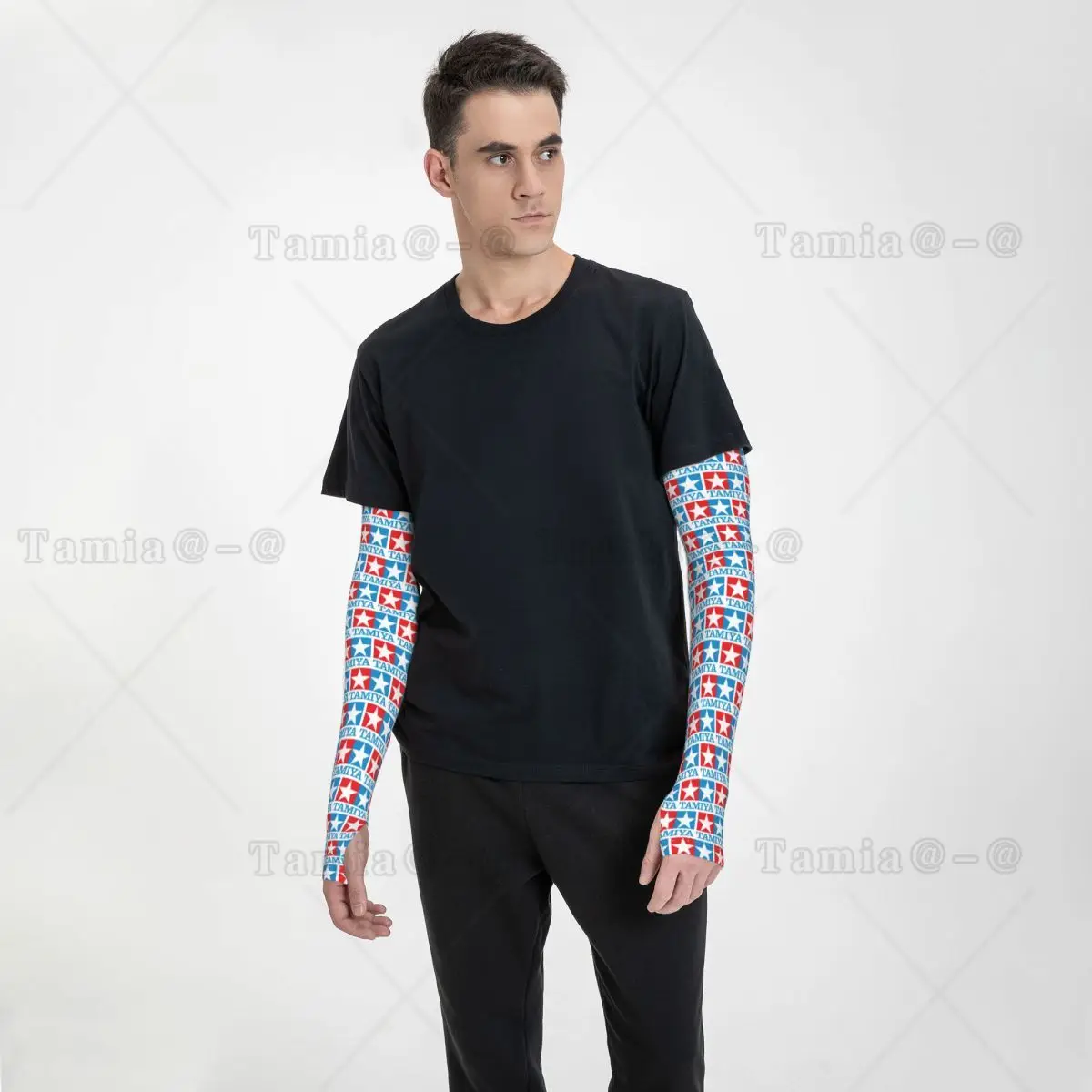 Custom Tamiyas Sports Compression Arm Sleeves Warmer Men Women Sun UV Protection Tattoo Cover Up for Running