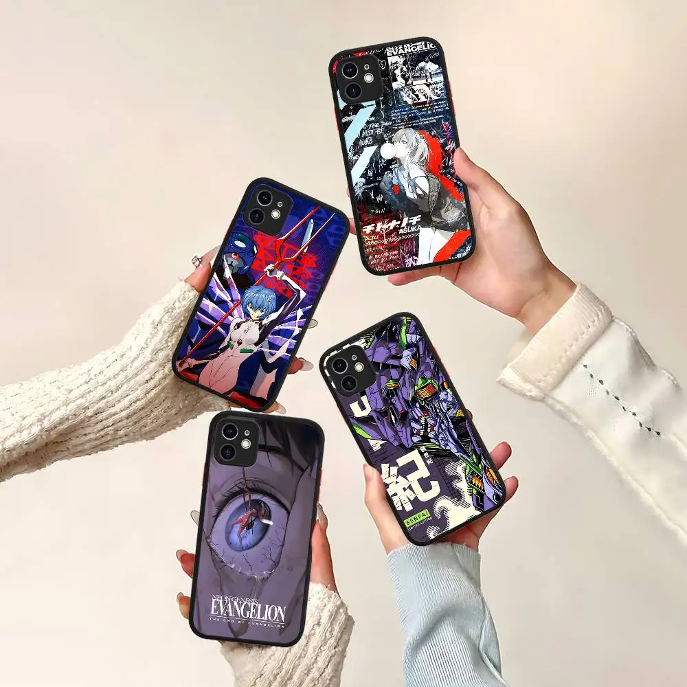 Anime Classic E-evangelion For Silicone Matte Phone Case For IPhone 16 Pro Max 15 14 13 12 11 X XS MAX view 3