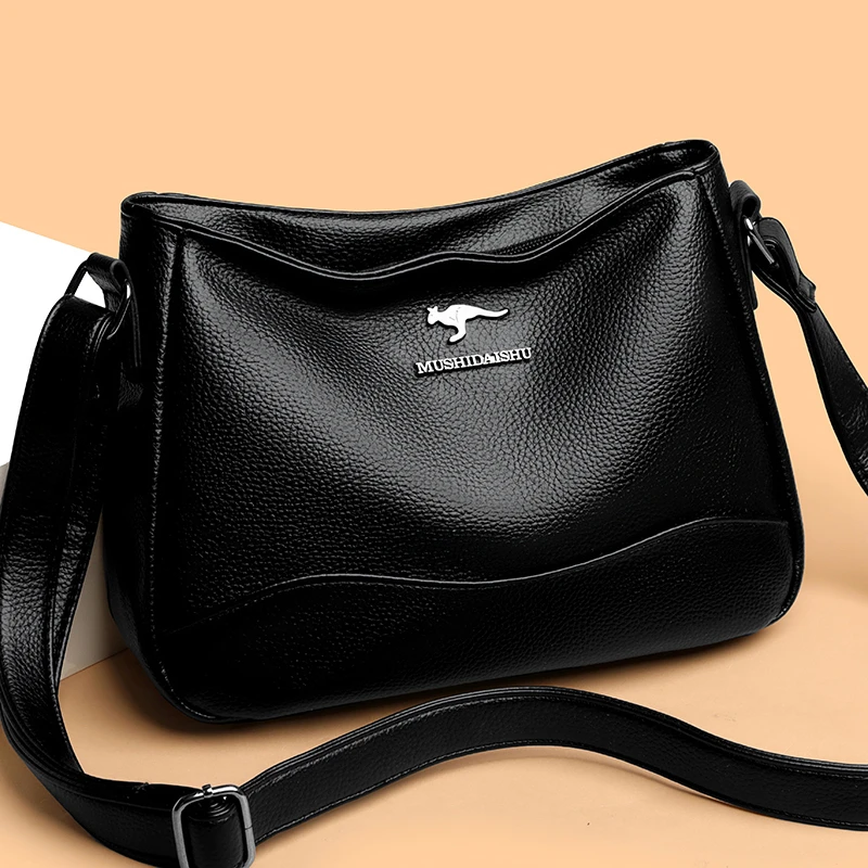 

Women High Quality Soft Leather Shoulder Bags Luxury Designer Purses Crossbody Bag Ladies Vintage Messenger Commuting Sac A Main