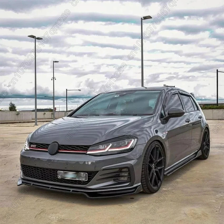 Front Bumper Canard Lip for Golf MK7 MK7.5 GTI GTD GTE R R-Line 2012-2020 Lower Splitter Diffuser Exterior Body Kits