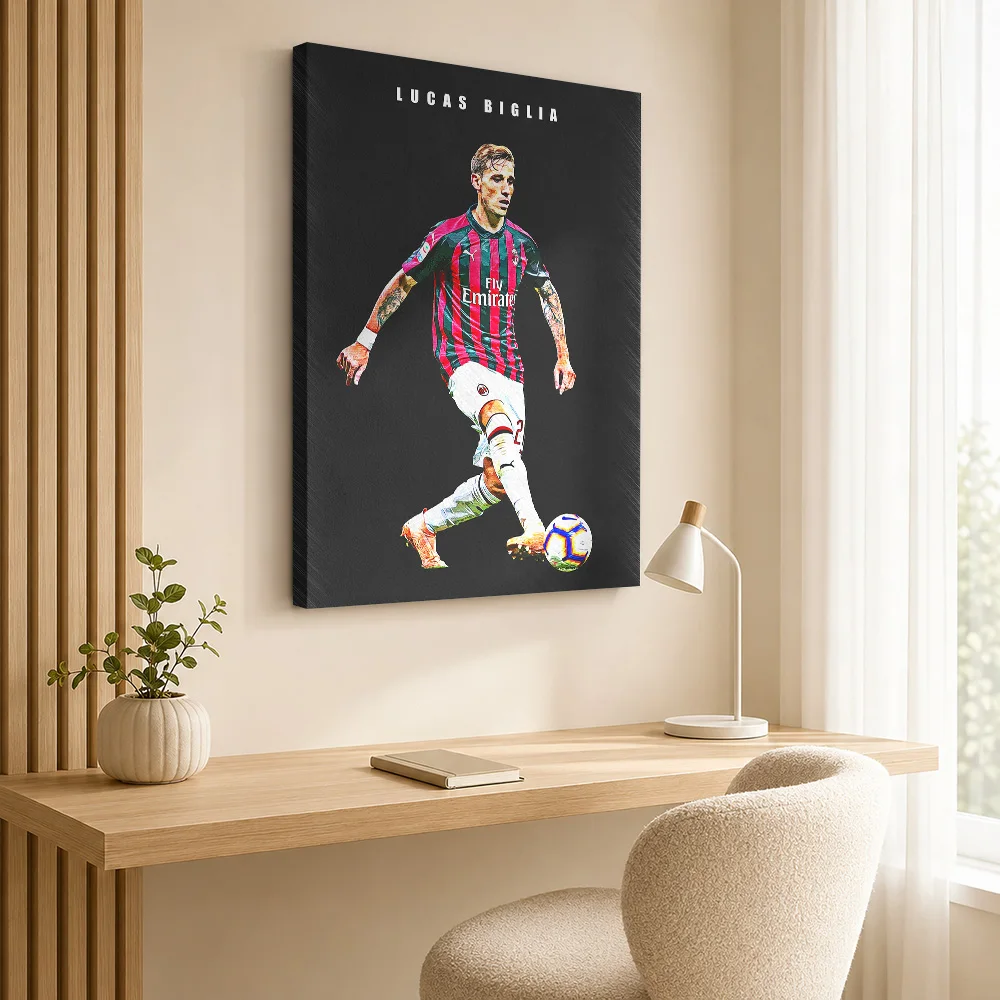 Lucas Biglia Framed Canvas Poster Customized Modern Aesthetic Wall Paintings Decoration for Office Hallway Gift for Collectors