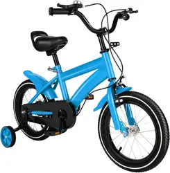 Children's Bicycle 14 Inch Bike Boys Girls Children's Bicycle for Ages 3-6 Years Stabilisers Height Adjustment