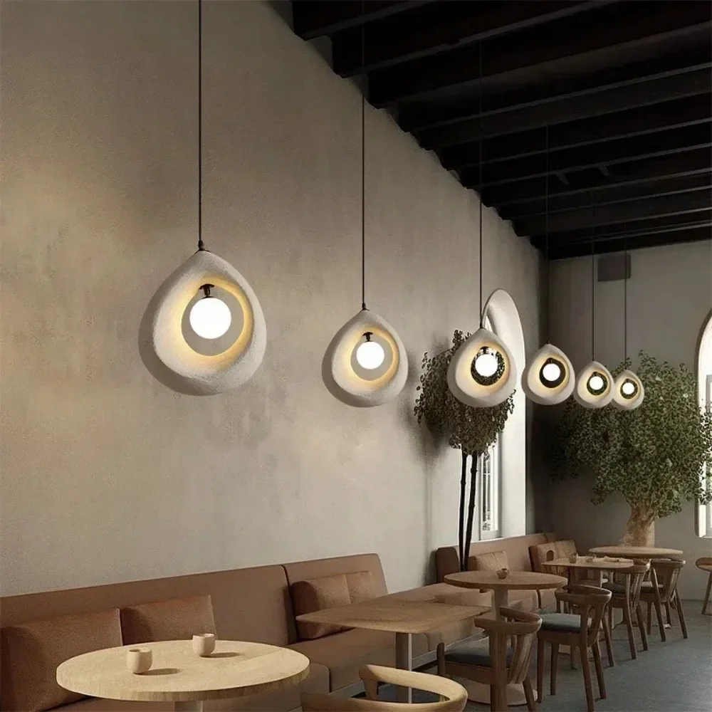 Wabi Sabi Pendant Lights Minimalist Bedroom Kitchen Island G9 LED Chandeliers Home Decor Living Room Hanging Lamps view 3