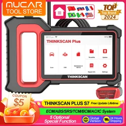 Thinkscan Plus S7/S6/S5/S4 Diagnostic Tools Diagnose 7 System 5 Reset Free Lifetime Autotools Car Obd2 Scanner Code Reader Tools