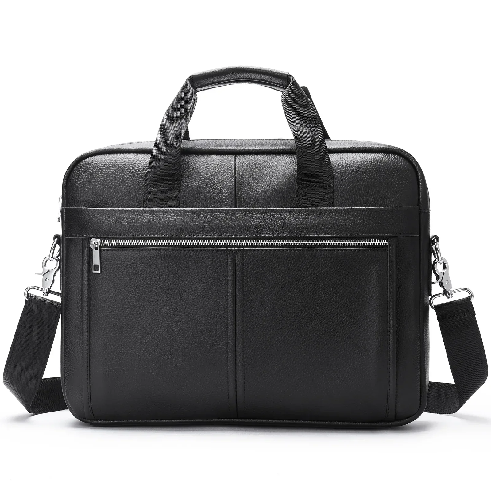 Top Layer Cowhide Briefcase for Men's Business Bag Laptop Computer  Simple Diagonal Straddle Single Shoulder Bag