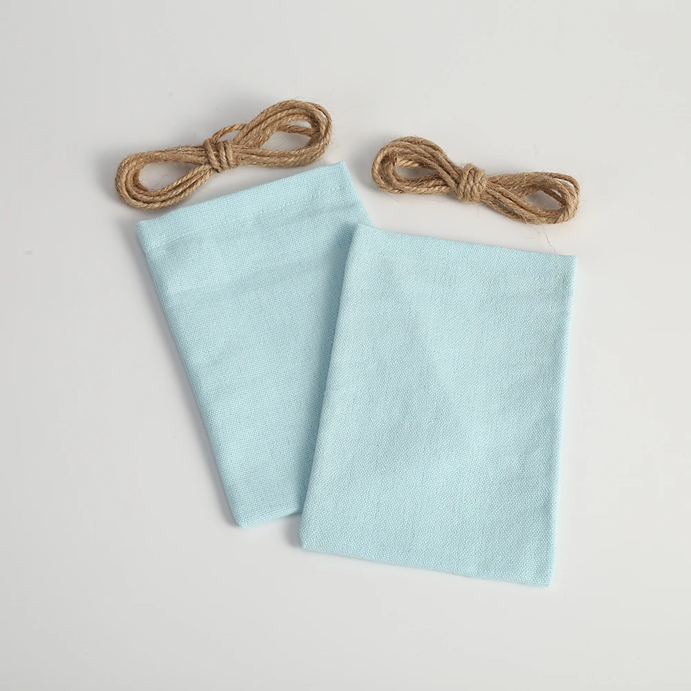 50 Stück Schmuck-Geschenkverpackungsbeutel aus Baumwolle, Jute-Musselin-Beutel, Hochzeitsgeschenk-Süßigkeitenbeutel, Brautparty-Kosmetik-Organizer-Beutel – Detail 3