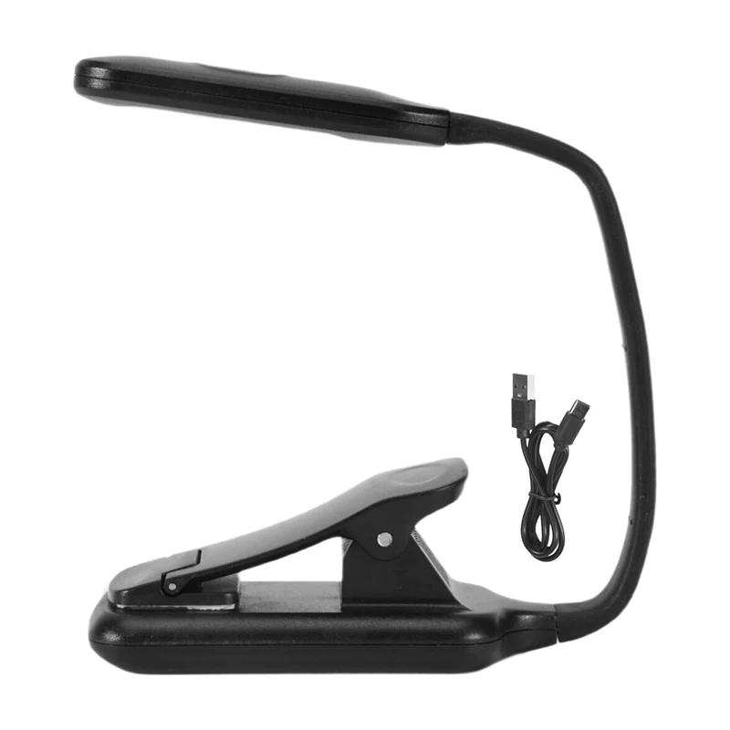 

Книжный светильник, перезаряжаемый светильник для чтения, 9 светодиодных книжных светильников для чтения в постели с 3 яркостями, лампа для чтения с легким зажимом-A42I