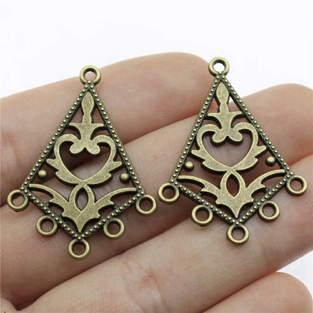 Heart Earring Connector Components Diy Accessories Diy Jewelry Making