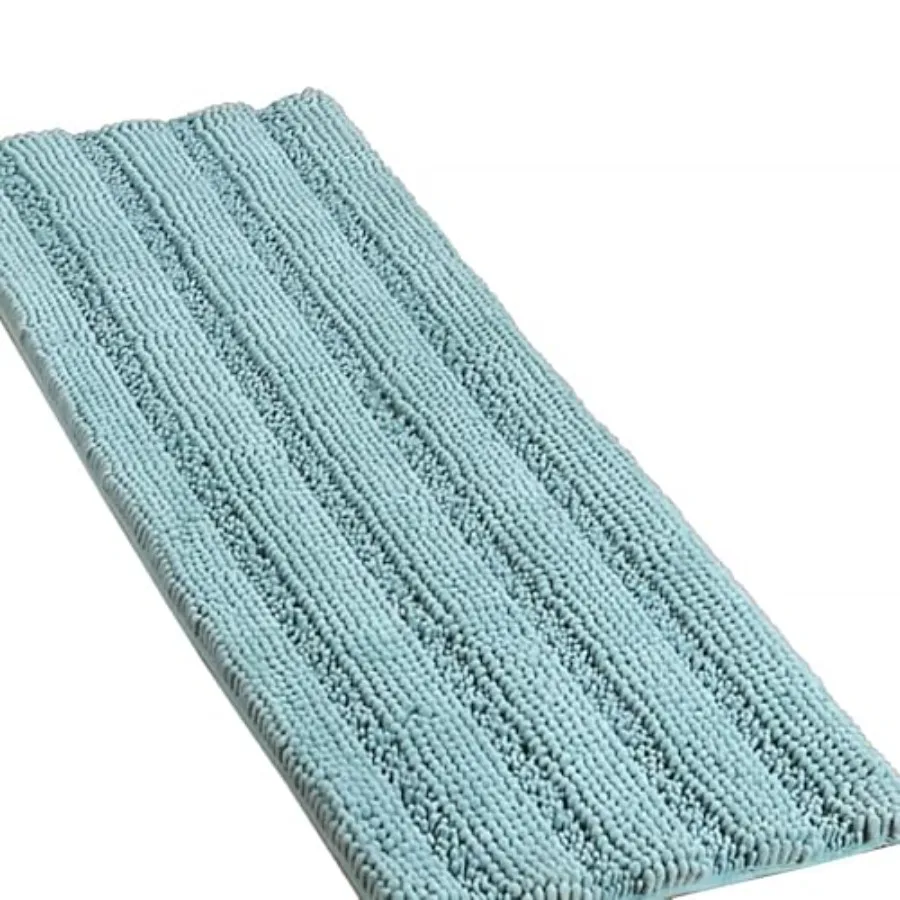 

Non Slip Shaggy Chenille Microfibers Bathroom Rug Mat - Extra Long 59 x 20 Super Water Absorbent and Soft Washable Kitchen Rugs