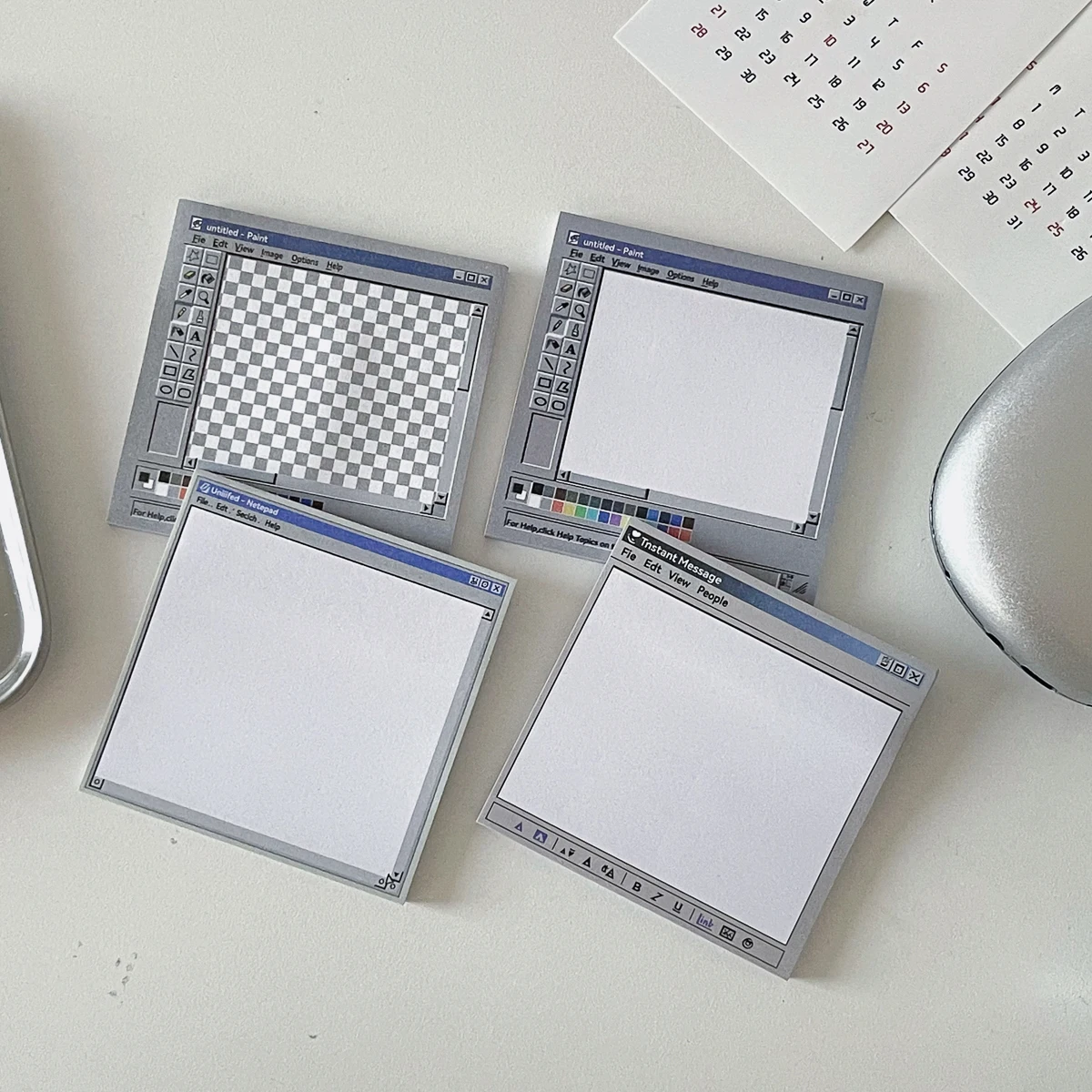 Vintage Computer Drawing Sticky Notes 50 Sheets Durable Adhesive Memo Pad for Journaling Scrapbooking School Office DIY Craft