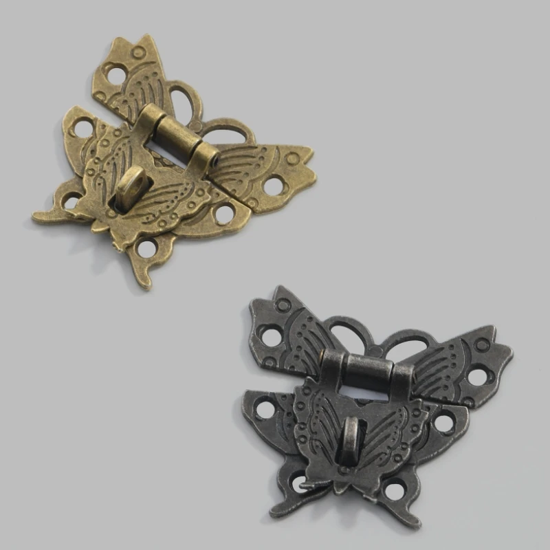 Antique Hasp Latch Jewelry Box Padlock Hasps Latch Clasp Lock Wooden Box Lock Buckle Decorative Hardware Luggage Accessories