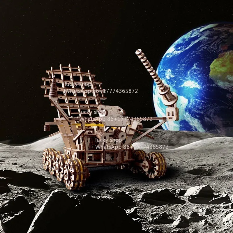 Assemble Lunar Rover Model Handmade DIY Movable Detector Adult Puzzle Gift Tabletop Ornament
